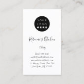 Cooking Logos Koch Restaurant Kitesurfen Moderne Visitenkarte (Rückseite)