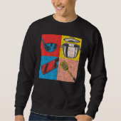 Cooking Meal Hobby Cook Gourmet Food Pop Art Koch Sweatshirt (Vorderseite)