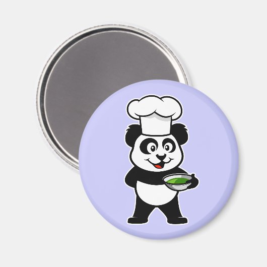 Cooking Panda Magnet (Vorderseite/Rückseite)