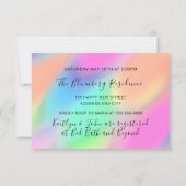 Cooking Party Koch Restaurant Utensile Holographic Einladung (Rückseite)