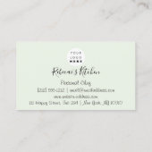 Cooking Personal Koch Restaurant Bio Catering Visitenkarte (Rückseite)