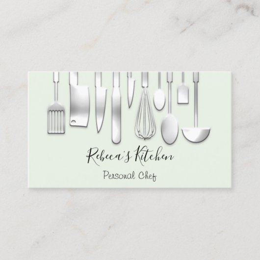 Cooking Personal Koch Restaurant Bio Catering Visitenkarte (Vorderseite)