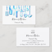 Cooking Personal Koch Restaurant Blue Catering Visitenkarte (Vorne/Hinten)