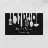 Cooking Personal Koch Restaurant Catering Black Visitenkarte (Vorderseite)