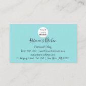 Cooking Personal Koch Restaurant Catering Blue Visitenkarte (Rückseite)