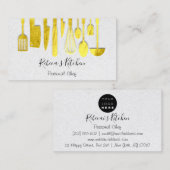 Cooking Personal Koch Restaurant Catering Golden T Visitenkarte (Vorne/Hinten)