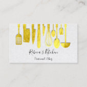 Cooking Personal Koch Restaurant Catering Golden T Visitenkarte (Vorderseite)