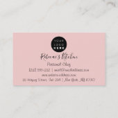 Cooking Personal Koch Restaurant Catering GoldPink Visitenkarte (Rückseite)