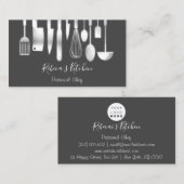 Cooking Personal Koch Restaurant Catering Metallic Visitenkarte (Vorne/Hinten)