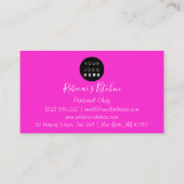 Cooking Personal Koch Restaurant Catering Pink Visitenkarte (Rückseite)