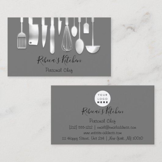 Cooking Personal Koch Restaurant Catering Services Visitenkarte (Vorne/Hinten)