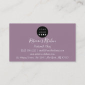 Cooking Personal Koch Restaurant Catering Violet Visitenkarte (Rückseite)