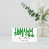 Cooking Personal Koch Restaurant Green Catering Visitenkarte (Stehend Vorderseite)