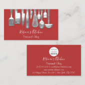 Cooking Personal Koch Restaurant Rote Küche Visitenkarte (Vorne/Hinten)