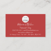 Cooking Personal Koch Restaurant Rote Küche Visitenkarte (Rückseite)