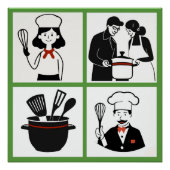 Cooking Quartet Glossy Poster (Vorderseite)