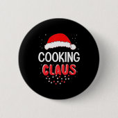 Cooking Santa Claus Christmas Matching Costume Button (Vorderseite)