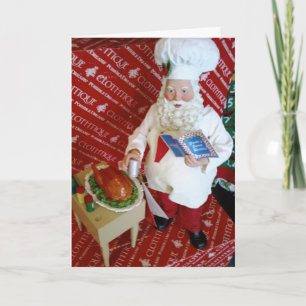 *COOKING SANTA* SAYS MEET ME UNDER MISTLETOE FEIERTAGSKARTE