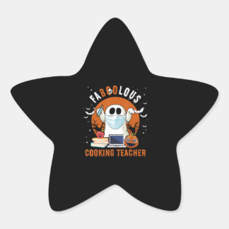 Cooking Teacher Ghost Boo Cook Lover Funny Geschen Stern-Aufkleber