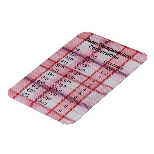 Cooking Temperature Conversion Magnet (Linke Seite)