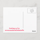 Cooking-up Fun Postcard. Postkarte (Rückseite)