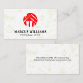 Cooking Utensities Red Logo | Kulinarisch Visitenkarte (Vorne/Hinten)