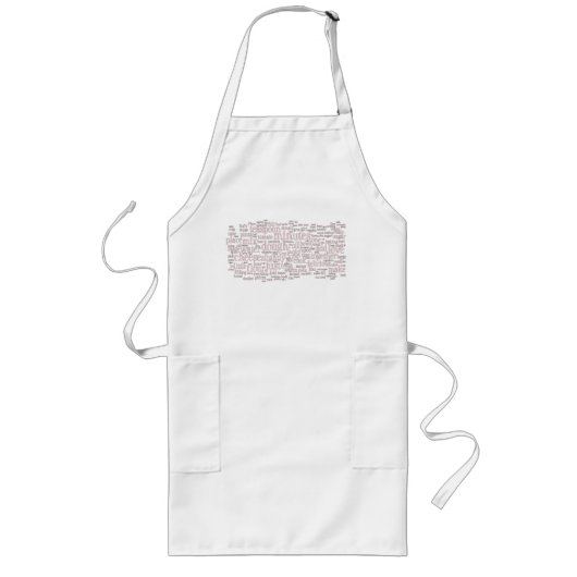 Cooking verwandte Wörter Cloud-Schürze Lange Schürze (Vorne)