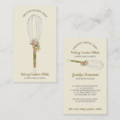 Cooking Whisk Logo beige hellgelb Visitenkarte (Vorne/Hinten)