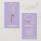 Cooking Whisky Logo Gebäck lila Visitenkarte (Vorne/Hinten)