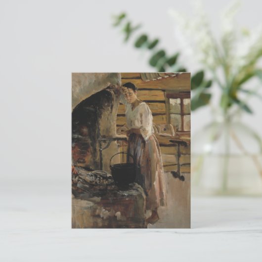 Cooking Whitefish Postkarte (Stehend Vorderseite)