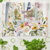 Cooking with a view of the Eiffel Tower Geschirrtuch (Gefaltet)