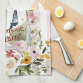 Cooking with a view of the Eiffel Tower Geschirrtuch (Viertel Falte)