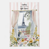 Cooking with a view of the Eiffel Tower Geschirrtuch (Vertikal)