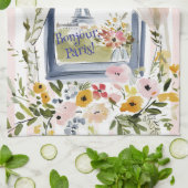 Cooking with a view of the Eiffel Tower Geschirrtuch (Gefaltet)