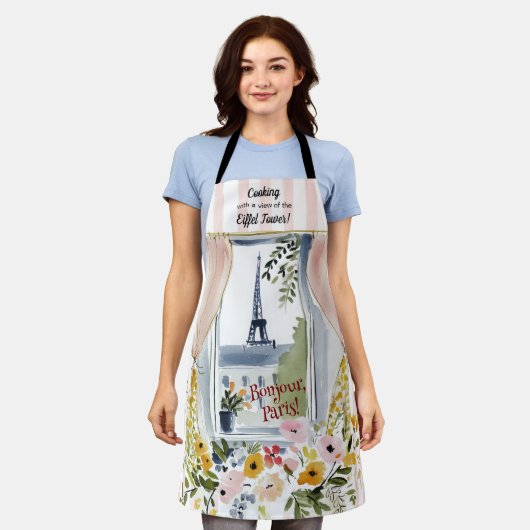 Cooking with a view of the Eiffel Tower Schürze (Getragen)