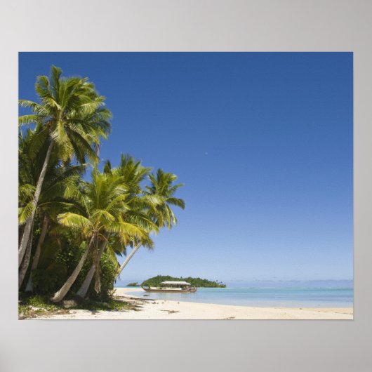 Cookinseln, Aitutaki. Kanufahrt nach Polynesien Poster (Vorne)