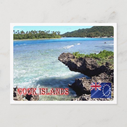Cookinseln - Rarotonga Beach - Postkarte (Vorderseite)