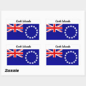 Cookinseln Rechteckiger Aufkleber (Blatt)