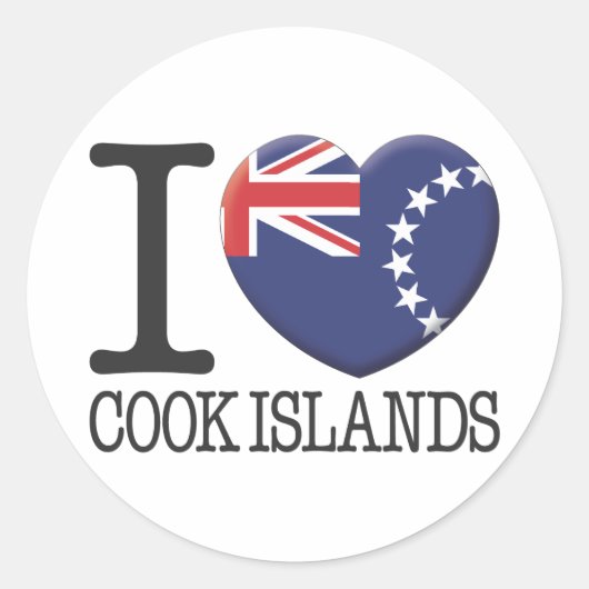 Cookinseln Runder Aufkleber (Vorderseite)