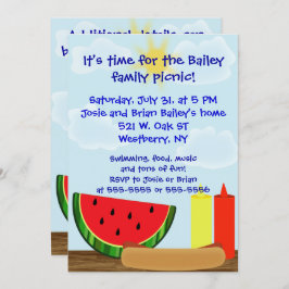 Cookout-Einladung im Freien- doppelseitig Einladung