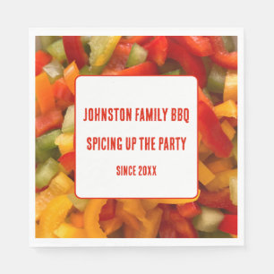 Cookout-Familien-Grillparty Würzen Sie die Party S Serviette