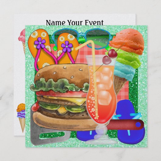 Cookout - GRILLEN! SRF Einladung (Vorne/Hinten)