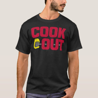 Cookout - Vintage Chalk Textur - Rot & Amp; Grau   T-Shirt