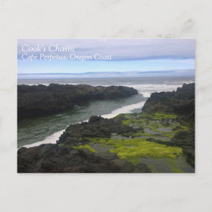 Cook's Chasm, Cape Perpetua, OR Postkarte