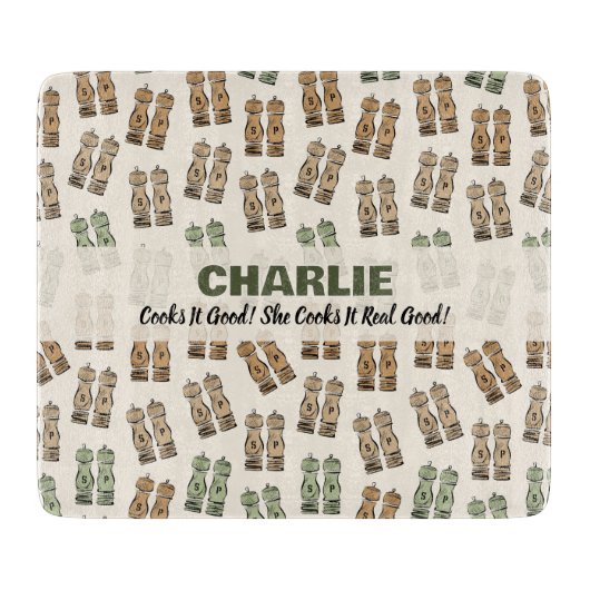 Cooks It Good Personalized Cutting Board Schneidebrett (Vorderseite)
