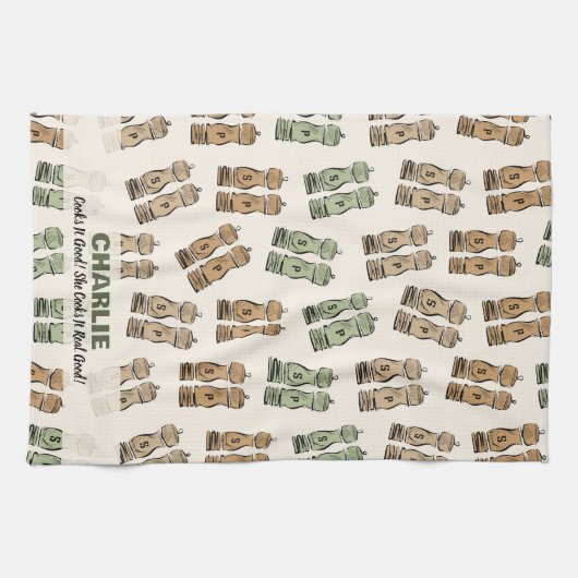 Cooks It Good Personalized  Geschirrtuch (Horizontal)