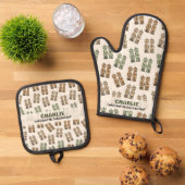 Cooks It Good Personalized Ofenhandschuh & Topflappen-Set (Oben Unten)