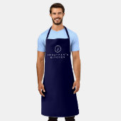 Cook's Kitchen Simple Navy & White Monogram Schürze (Getragen)