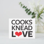 Cooks Knead Liebe Postkarte (Stehend Vorderseite)