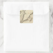 Cooks River, Alaska Quadratischer Aufkleber (Tasche)